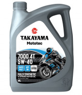 Масло мотор. 4T 5W-40 TAKAYAMA Mototec 7000 SN JASO MA-2 4л (1*4шт)
