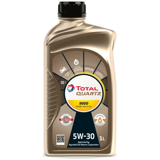 Масло мотор.  5W30 TOTAL QUARTZ 9000 ENERGY HKS G-310 API SL/SM ACEA A5 пластик (1 л.) 1*12 шт.