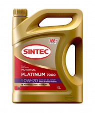 Масло мотор. SINTEC PLATINUM 7000 SAE 0W20 API SP ILSAC GF-6A 4л (1*4шт) Масло мотор. SINTEC PLATINUM 7000 SAE 0W20 API SP ILSAC GF-6A 4л (1*4шт)