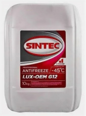 Антифриз A-45 Sintec LUX G12+ (КРАСНЫЙ)10кг (1*2шт) Антифриз A-45 Sintec LUX G12+ (КРАСНЫЙ)10кг (1*2шт)