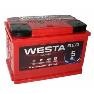 Аккумулятор 6ст-75 Westa Red (п.п.750А) 278*175*190