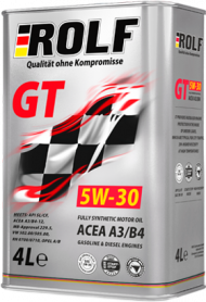 Масло мотор. ROLF GT SAE 5W30 ACEA A3/B4 АКЦИЯ 1л бесплатно (4 л) 1*4шт Масло мотор. ROLF GT SAE 5W30 ACEA A3/B4 АКЦИЯ 1л бесплатно (4 л) 1*4шт