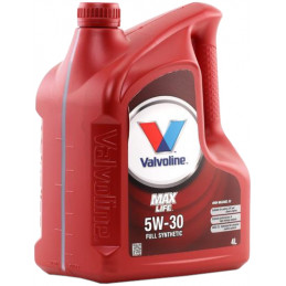 Масло мотор.  5W30 Valvoline MAXLIFE (4 л.) пластик 1*4 шт.