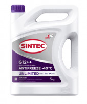 Антифриз A-40 Sintec UNLIMITED G12 ++ (лобридный) 5кг (1*4шт) NEW Антифриз A-40 Sintec UNLIMITED G12 ++ (лобридный) 5кг (1*4шт) NEW