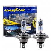 Лампа автомобильная галогенная Goodyear Н4 12V 60/55W P43t Premium +150% (бокс: к-т 2шт) Лампа автомобильная галогенная Goodyear Н4 12V 60/55W P43t Premium +150% (бокс: к-т 2шт)
