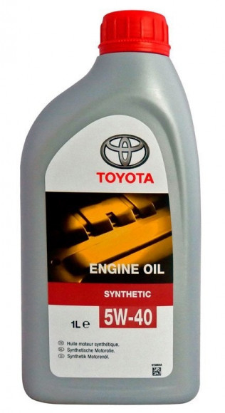 Масло мотор. 5W40 Toyota  Sinthetic (1л) (канистра Mobil) 1*12