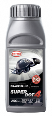 Жидкость тормоз. ДОТ-4 Sintec SUPER 0,250гр (1*24шт) Жидкость тормоз. ДОТ-4 Sintec SUPER 0,250гр (1*24шт)
