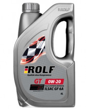 Масло мотор. ROLF GT 0W20 ILSAC GF-6A  API SP ПЛАСТИК 4л (1*4шт)