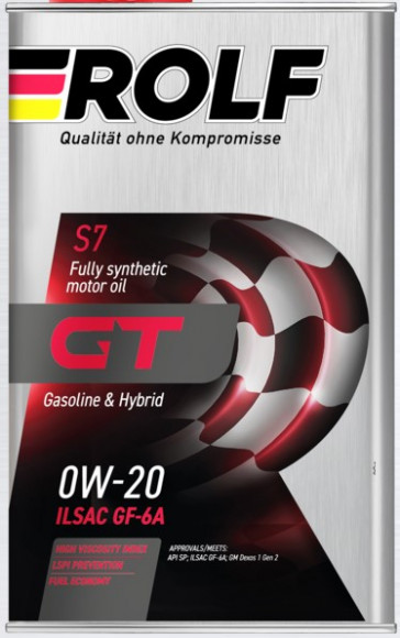 Масло мотор. ROLF GT 0W20 ILSAC GF-6A API SP ПЛАСТИК 1л (1*12шт) Масло мотор. ROLF GT 0W20 ILSAC GF-6A API SP ПЛАСТИК 1л (1*12шт)