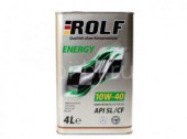 Масло мотор. ROLF Energy SAE 10W40 API SL/CF (4л) Пластик Масло мотор. ROLF Energy SAE 10W40 API SL/CF (4л) Пластик