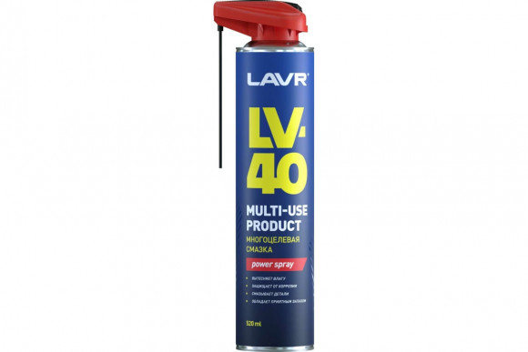 Ln1453 Смазка многоцелевая LV-40, LAVR аэрозоль 520 мл (12шт)
