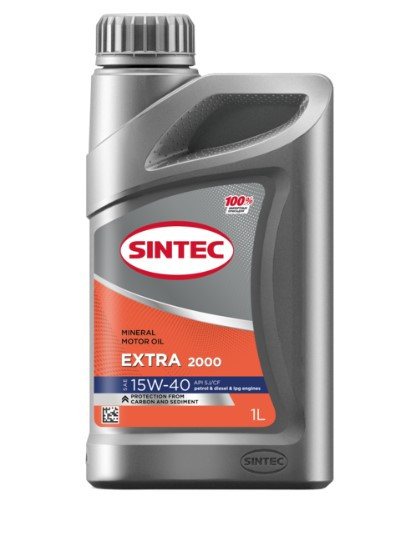 Масло мотор. SINTEC EXTRA  2000 SAE 15W40 API SJ/CF 1л (1*12шт)