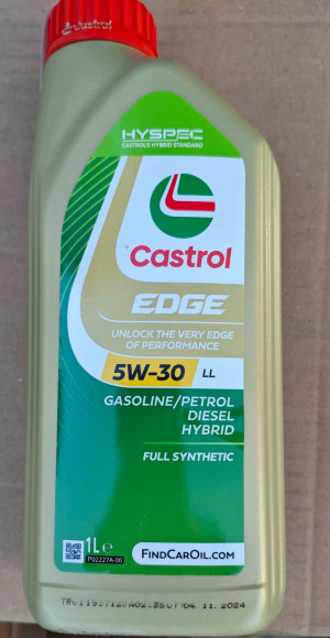Масло мотор.  5W30 Castrol Edge LL пластик (1 л.) 1*12 шт.