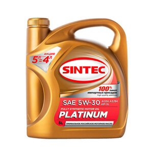 Масло мотор. SINTEC PLATINUM SAE 5W30 API SL/CF 60л Масло мотор. SINTEC PLATINUM SAE 5W30 API SL/CF 60л