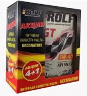 Масло мотор. ROLF GT SAE 5W40 API SN/CF Акция 4+1л 1*3шт Масло мотор. ROLF GT SAE 5W40 API SN/CF Акция 4+1л 1*3шт