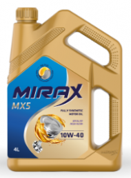 Масло моторное MIRAX MX5 10W40 ACEA A3/B4 API SL/CF 4л (1*4шт) Масло моторное MIRAX MX5 10W40 ACEA A3/B4 API SL/CF 4л (1*4шт)