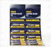 Суперклей гелевый MANNOL GEL Super Glue (3гр.)9822 Суперклей гелевый MANNOL GEL Super Glue (3гр.)9822