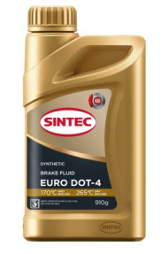 Жидкость тормоз. ДОТ-4 Sintec EURO 0,910гр (1*12шт) Жидкость тормоз. ДОТ-4 Sintec EURO 0,910гр (1*12шт)