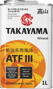 Масло трансмиссионное TAKAYAMA ATF lll 1л Масло трансмиссионное TAKAYAMA ATF lll 1л