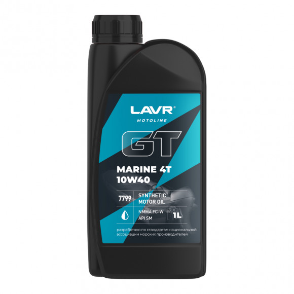 Ln7799 Масло мотор. 4Т 10W40 SM LAVR MOTO GT Marine 1л 1*16шт
