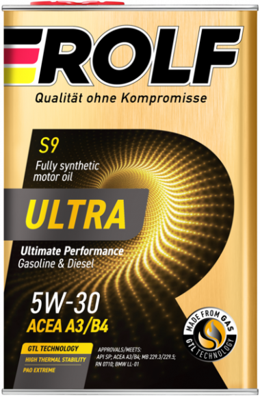 АКЦИЯ Масло мотор. 5W30 ROLF ULTRA A5/B5 SP  (4л+1л) 1*3шт