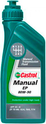 Масло трансм. Castrol 80W90 Manual EP (1л) 1*12 шт. (заменен на 15D7E1) Масло трансм. Castrol 80W90 Manual EP (1л) 1*12 шт. (заменен на 15D7E1)