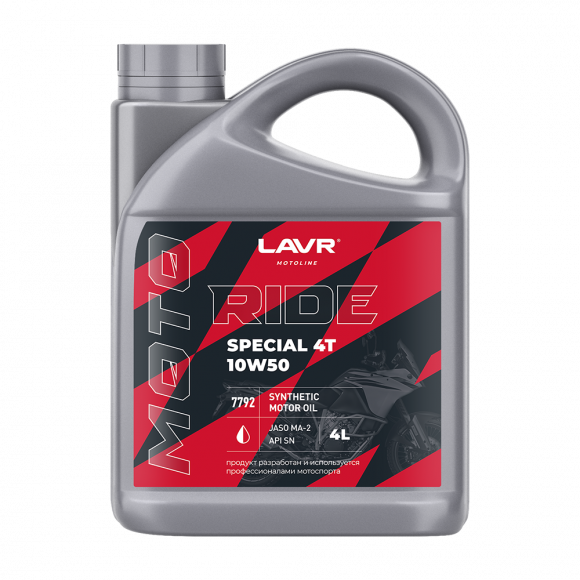 Ln7792 Масло мотор. 4Т 10W50 SN, RIDE SPECIAL  LAVR MOTO 4 л 1*4шт