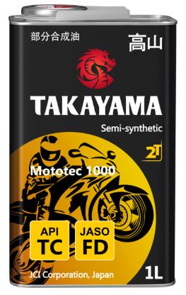 Масло моторное TAKAYAMA Mototec 1000 2T JASO API TC (1л) 1*12шт