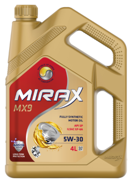Акция 4+1 Масло моторное MIRAX MX9 5W30 ILSAC GF-6A API SP 4л+1л (1*3шт) Акция 4+1 Масло моторное MIRAX MX9 5W30 ILSAC GF-6A API SP 4л+1л (1*3шт)