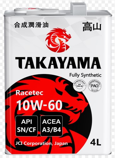 Масло мотор.  10W60 TAKAYAMA  Racetec A3/B4 SN/CF  1л (1*12шт)