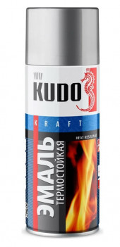 KUDO Эмаль Термостойкая Серебристая 5001 (1*12шт) KUDO Эмаль Термостойкая Серебристая 5001 (1*12шт)