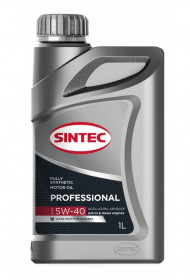 Масло мотор. SINTEC PROFESSIONAL SAE 5W40 ACEA А3/В4 1л (1*12шт) Масло мотор. SINTEC PROFESSIONAL SAE 5W40 ACEA А3/В4 1л (1*12шт)
