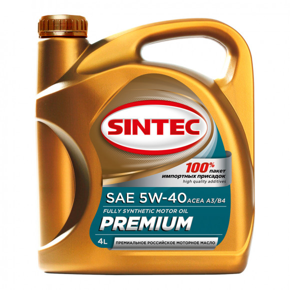 Масло мотор. SINTEC PREMIUM SAE 5W40 ACEA A3/B4 (4л) 1*4шт Масло мотор. SINTEC PREMIUM SAE 5W40 ACEA A3/B4 (4л) 1*4шт