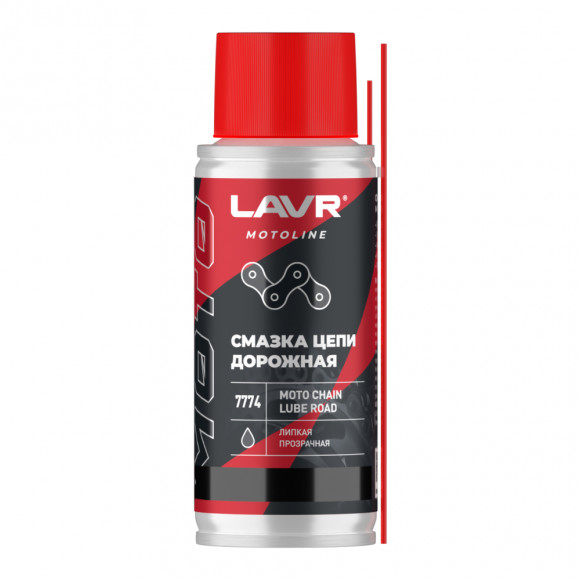 Ln7774 Смазка цепи Дорожная, LAVR MOTO 140 мл 1*48 шт Ln7774 Смазка цепи Дорожная, LAVR MOTO 140 мл 1*48 шт