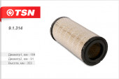 9.1.314 Фильтр TSN воздушный ГАЗ Волга ГАЗель 3.0 Turbodiesel (2705/3302) IVECO F1C (1*4 шт.) 9.1.314 Фильтр TSN воздушный ГАЗ Волга ГАЗель 3.0 Turbodiesel (2705/3302) IVECO F1C (1*4 шт.)