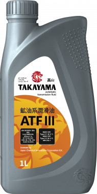 Масло трансмиссионное TAKAYAMA ATF lll ПЛАСТИК (1л) 1*12шт Масло трансмиссионное TAKAYAMA ATF lll ПЛАСТИК (1л) 1*12шт