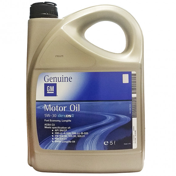 Масло мотор. 5W30 GM ACEA  B3/B4/C3/A3, API CF/SN, (5л) 1*4 шт.