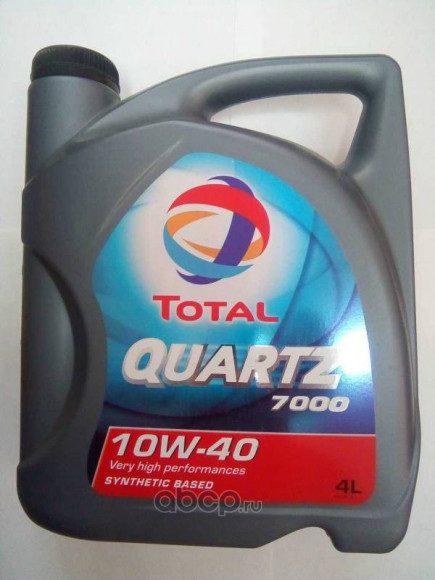 Масло мотор. 10W40 TOTAL QUARTZ 7000 API SN/CF ACEA A3/B4 пластик (4 л.) 1*3 шт.