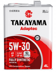 Акция 4+1 Масло моторное TAKAYAMA Adaptec SAE 5W30 ILSAC GF-6 API SN (4л) 1*3шт Акция 4+1 Масло моторное TAKAYAMA Adaptec SAE 5W30 ILSAC GF-6 API SN (4л) 1*3шт
