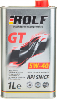 Масло мотор. ROLF GT SAE 5W40 API SN/CF 1л (1*12шт) Масло мотор. ROLF GT SAE 5W40 API SN/CF 1л (1*12шт)