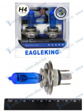 Лампа Н4 12 V 60/55 (Р43t) EAGLEKING Super White голубая 5000К Xenon effect (к-т 2 шт) Лампа Н4 12 V 60/55 (Р43t) EAGLEKING Super White голубая 5000К Xenon effect (к-т 2 шт)