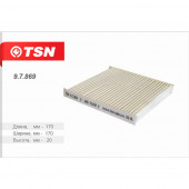 9.7.869 Фильтр салона пылевой TSN УАЗ Patriot (с 2012) (1*8шт) 9.7.869 Фильтр салона пылевой TSN УАЗ Patriot (с 2012) (1*8шт)