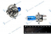 Лампа Н4 12 V 60/55 (Р43t) Super White голубая в уп. Лампа Н4 12 V 60/55 (Р43t) Super White голубая в уп.