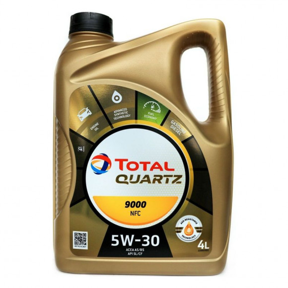 Масло мотор.  5W30 TOTAL QUARTZ 9000 Fut. NFC ACEA A1/B1/A5/B5 пластик (4 л.) 1*3 шт.
