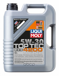 Масло мотор. 5W30 Liqui Moly Top Tec 4200 New Generation API SP ACEA C3 пластик (5 л.) 1*4 шт. Масло мотор. 5W30 Liqui Moly Top Tec 4200 New Generation API SP ACEA C3 пластик (5 л.) 1*4 шт.