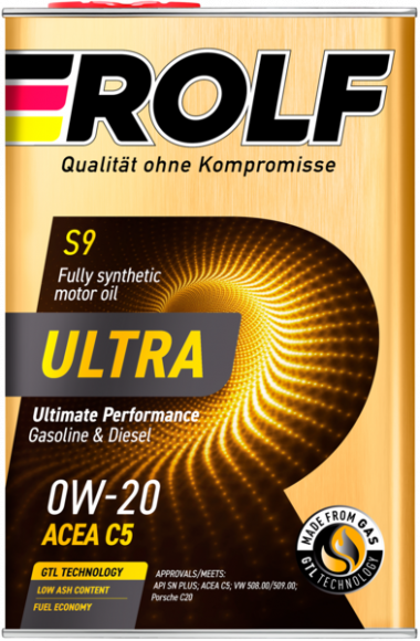 Масло мотор. ROLF ULTRA 0W20 ACEA С5 API SN plus 4л+1л (1*3шт)