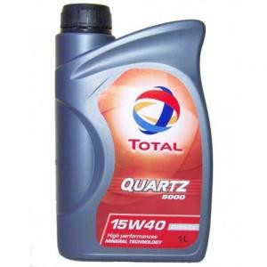 Масло мотор. 15W40 TOTAL QUARTZ 5000 API SL/CF ACEA A3/B3 пластик (1 л.) 1*12 шт.