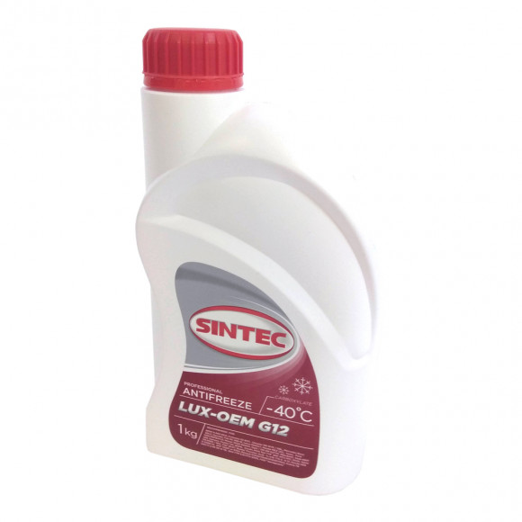 Антифриз A-40 Sintec LUX G12+ (красный)  (1 кг) 1*15шт