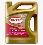 Акция 5л по цене 4л Масло мотор. SINTEC PLATINUM 7000 SAE 5W30 ACEA A5/B5 API SL/СF 5л (1*4 шт)