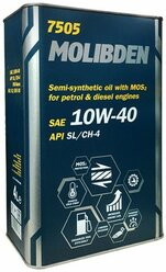 Масло полусинт.MANNOL 7505 MOS Benzin 10w40 металл (1л.) 1*12шт. Масло полусинт.MANNOL 7505 MOS Benzin 10w40 металл (1л.) 1*12шт.